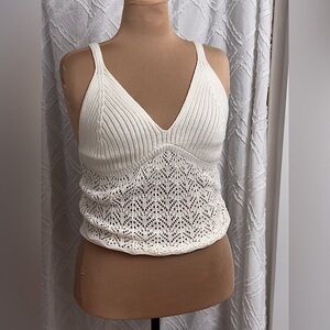 NWT f21 20”L Plus Size crochet acrylic  Sweater Tank top